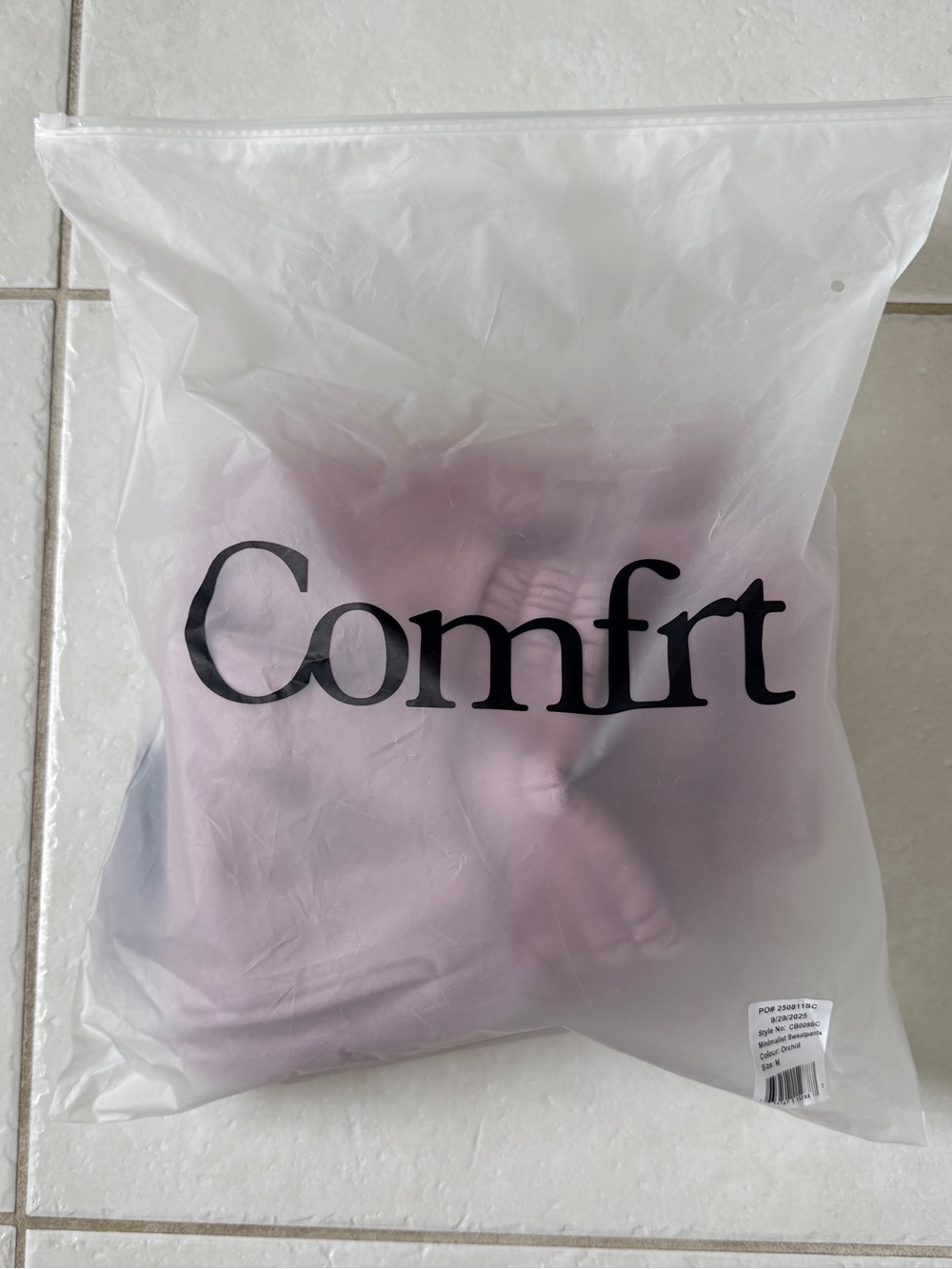 Confrt Minimalist Joggers Sweatpants Purple Orchid M New - Picture 5 of 6
